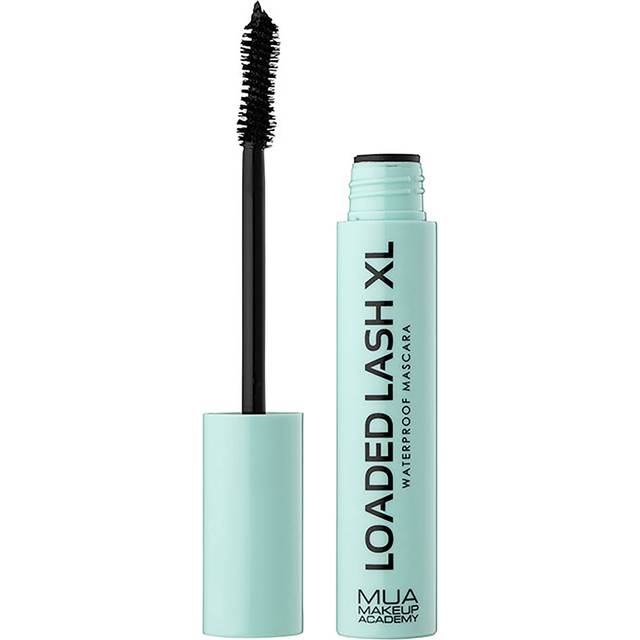 MUA Makeup Academy Loaded Lash XL Vattentät förlängande, böjande och volymskapande maskara Skugga Black 8 g