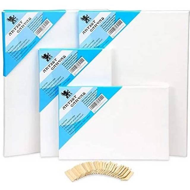 H&S Set of 4 Artist Blank Canvas Frame Stretcher Acrylic Oil Water Painting Board 20x30cm 30x40cm
