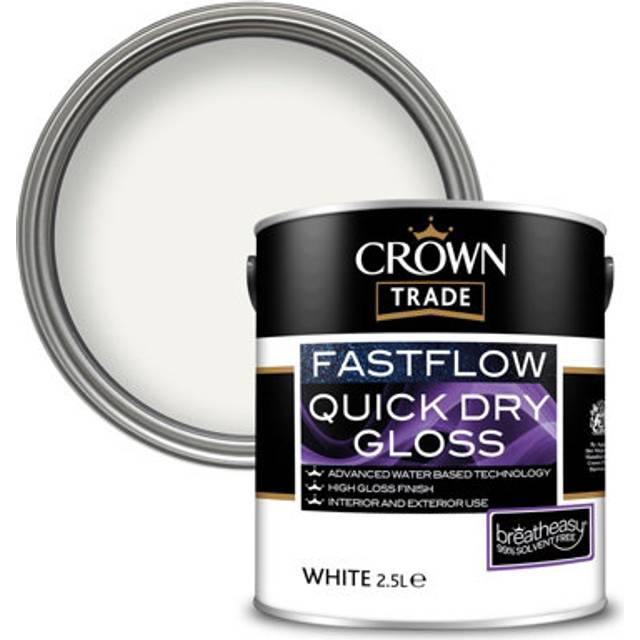 Crown trade fastflow qd gloss white 2.5l