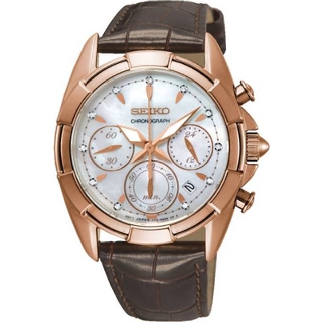 Seiko Watches Armbandsur Srw784p1 Brun,Guld