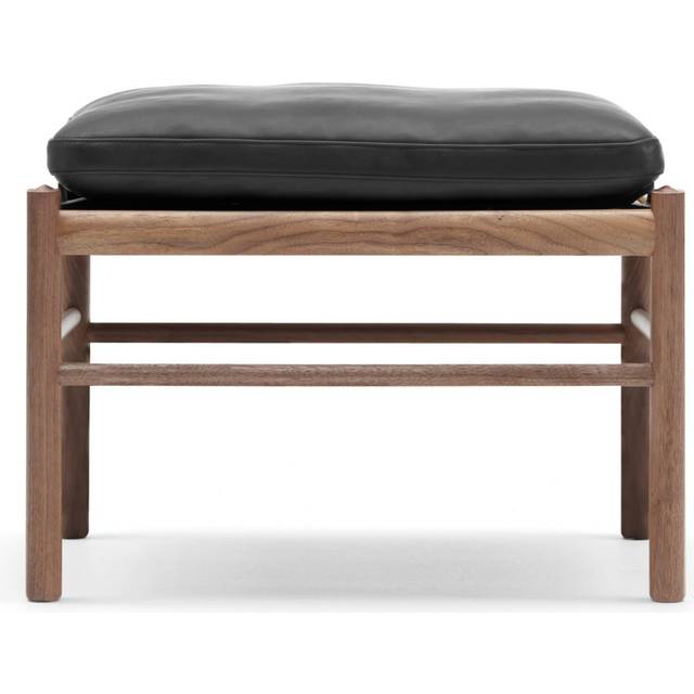 Carl Hansen - OW149F - Colonial Footstool, Oljad Valnöt, Lädergrupp B Thor - 307 - Fotpallar - Ole Wanscher - Brun - Läder/Trä