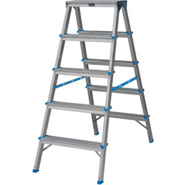 Mac Allister 5 Tread Aluminium Step Ladder (H)1.08M - Blue - One Size