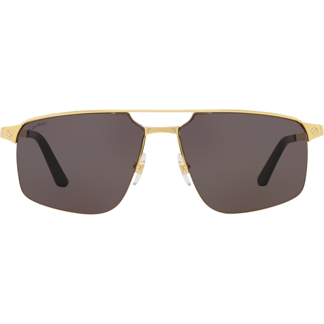 Cartier Grey Navigator Mens Sunglasses CT0385S 001 60 (OS)