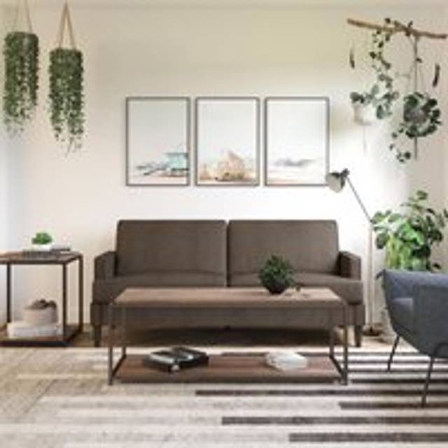 Dorel Asher Sofa Light Grey Linen, Grey