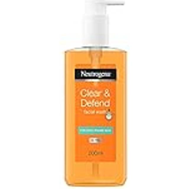 Clear & defend face wash 1x 200ml oil-free facial cleanser for spot-prone ski...