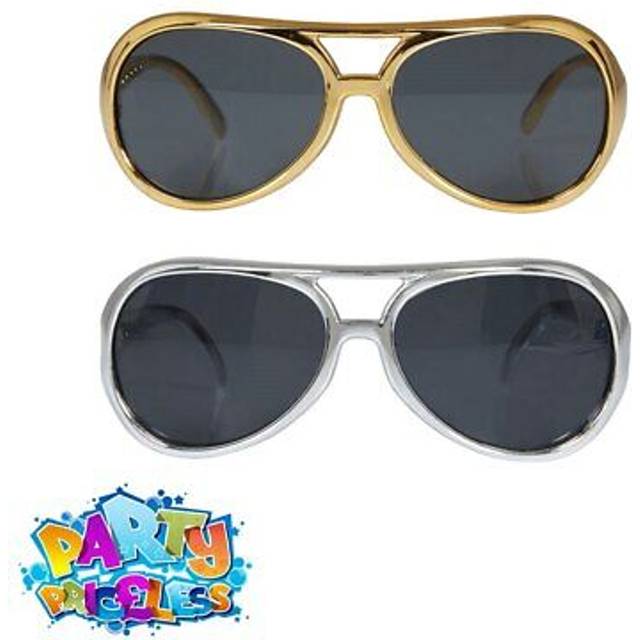 Official Forum BA243 Gold Rock N Roll Star Glasses Costume Accessories