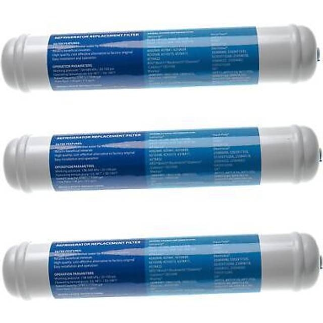 3x Fridge Water Filter compatible with Balay 3FA7786A/01, 3FA7786A/02, 3FA7786A/03, 3FA7786A/04 Refrigerator - Vhbw