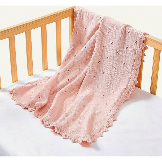 Baby spets stickad linda filt Love Valentine - Rosa (En-Storlek)