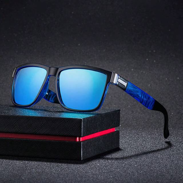 SHEIN 1 Pair Classic Unisex Retro Square Colored Polarized Fashion Glasses, Fashion Glasses. Fashionable Oversized Fashion Glasses For Sports, Fishing, Driv