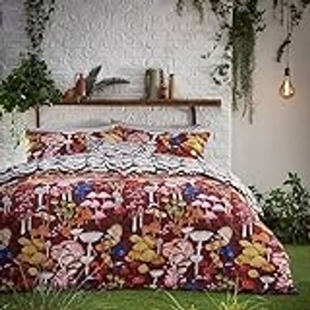 furn. Amanita Mushroom King Size Redwood Duvet Set