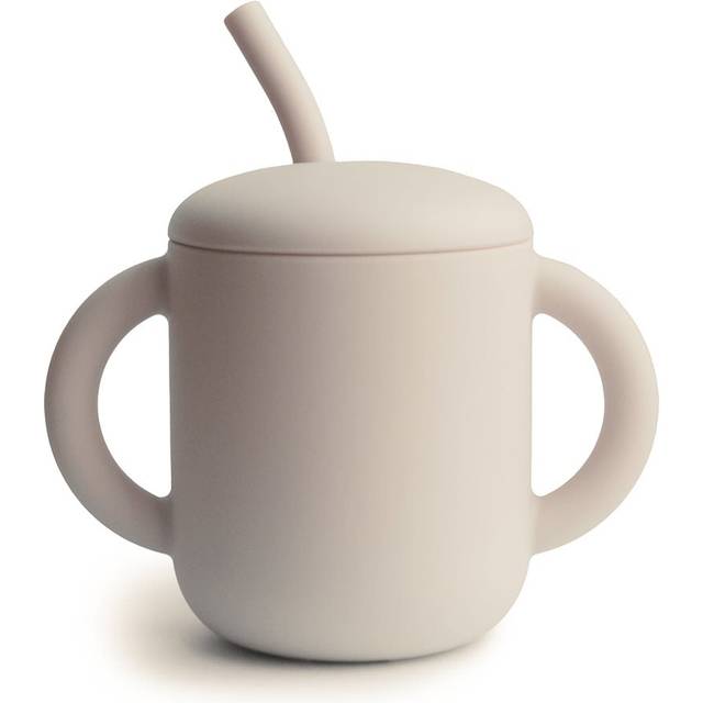 Silicone Training Cup + Straw | Baby Sippy Cup with Straw 6+ Months First Cup | Capacity: 175 mL | Removable Lid | Material: Food Grade Silicone |