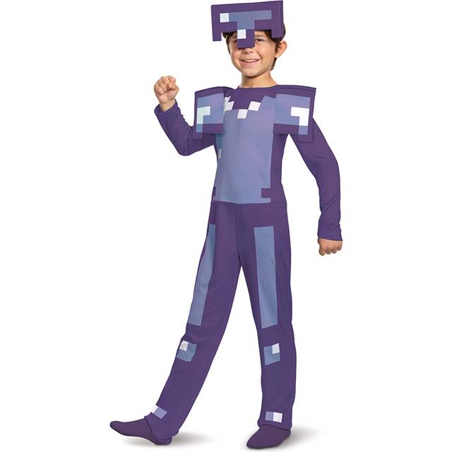 Kid's Minecraft Enchanted Diamond Armor Classic Costume - Purple&#47;White (4/6)