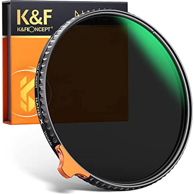 K&F Concept 49mm Putter Variable ND Filter ND2-ND400 (1-9 Stops) 28 Multi-Layer Coatings Import AGC Glass Adjustable Neutral Density Filter