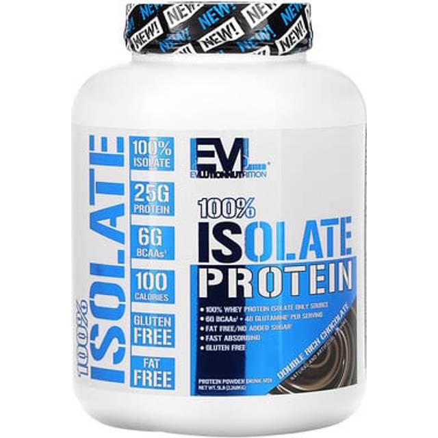 EVLution Nutrition  100% Isolate Protein  Double Rich Chocolate  5 lb (2.268 kg)