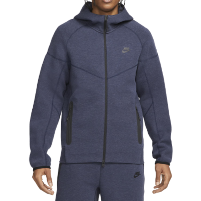Nike sportwear tech fleece hoodie windrunner sz m blue/black fb7921 472