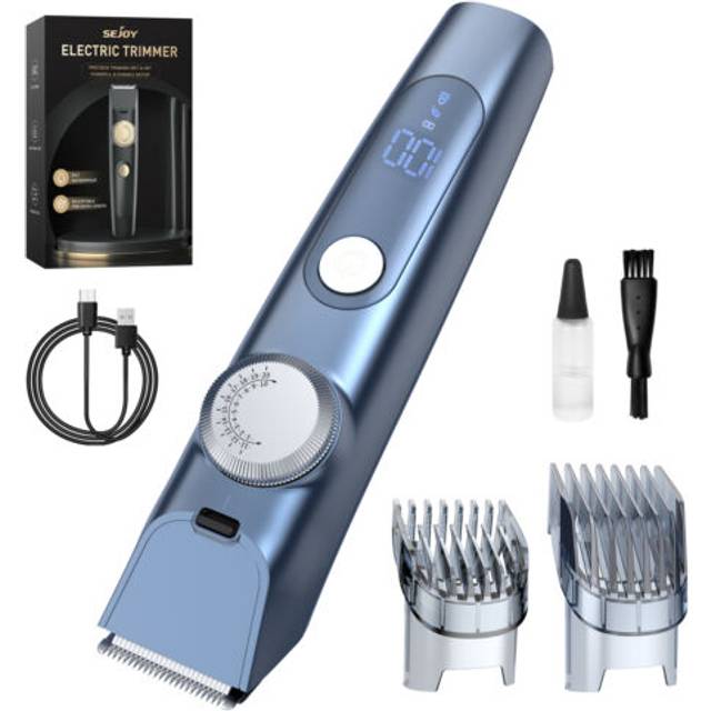 Beard Trimmer for Men, Hair Trimmer for Men Cordless Hair Clipper Shavers for Mustache Face Body Waterproof with LED Display for Men Women Kids