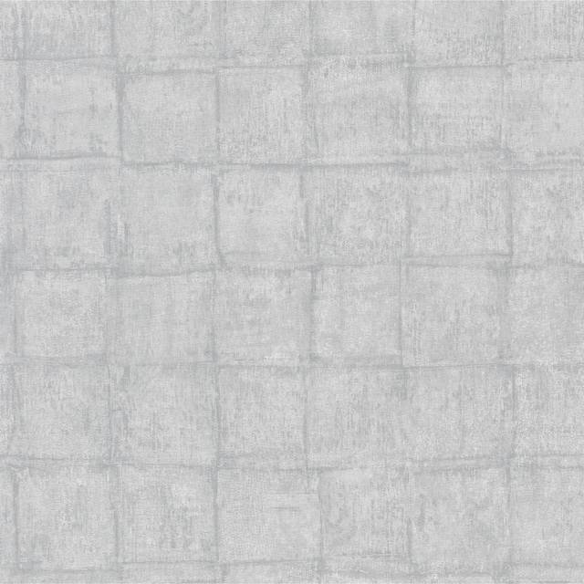 Galerie Eden Tile Silver Grey Wallpaper 33971, Silver