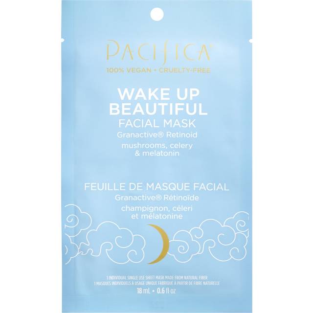 Pacifica, Wake Up Beautiful, Facial Beauty Mask, Granactive Retinoid, 1 Sheet Mask, 0.6 fl oz (18 ml)
