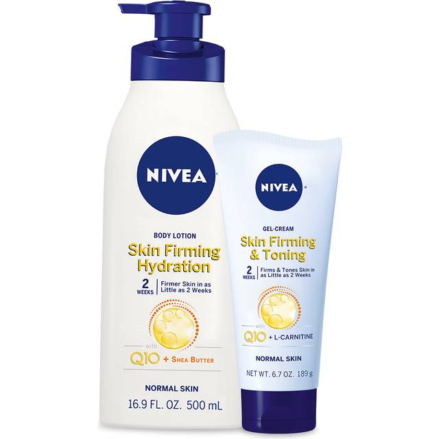 NIVEA Skin Firming Variety Pack with 16.9 Fl Oz Body Lotion and 6.7 Oz Gel-Cream