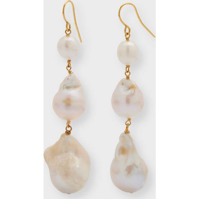 Jil Sander Pearl Drop Earrings - Yellow - One size