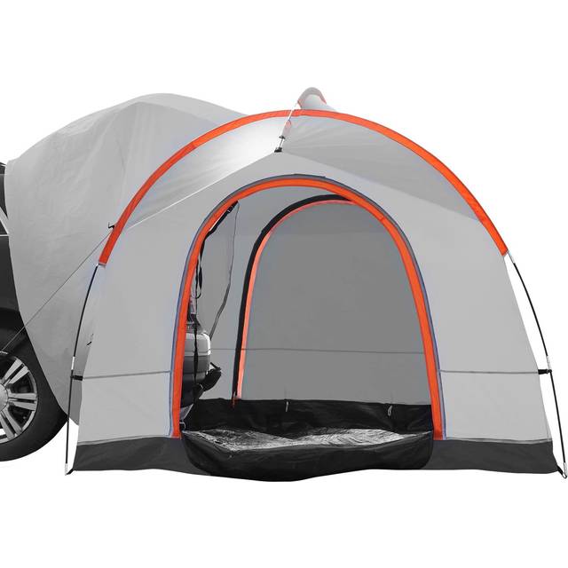 VEVOR SUV Camping Tent, 8&#039;-8&#039; SUV Tent Attachment for Camping with Rain Layer and Carry Bag, Waterproof PU2000mm Double Layer Truck Tent, Accommodate 6-8 Person, Rear Tent for Van Hatch Tailgate
