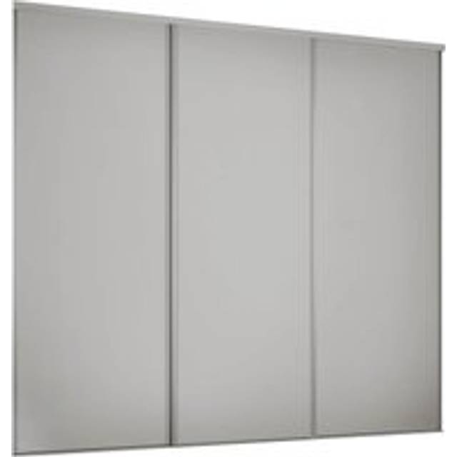 Spacepro Classic 3 Door Sliding Wardrobe Kit Dove 1760 x 2260mm in Grey Steel/MFC