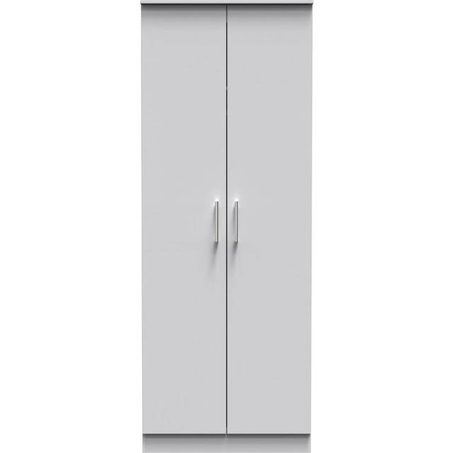 Welcome Furniture Ready Assembled Devon 2 Door Wardrobe In Grey Matt, Grey