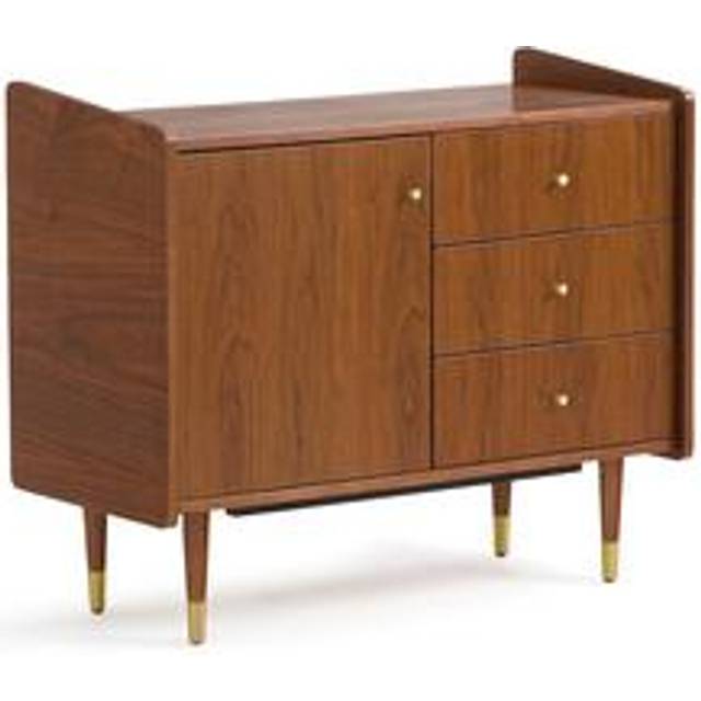 Ronda Walnut Veneer Vintage Small Sideboard - walnut - ONE SIZE