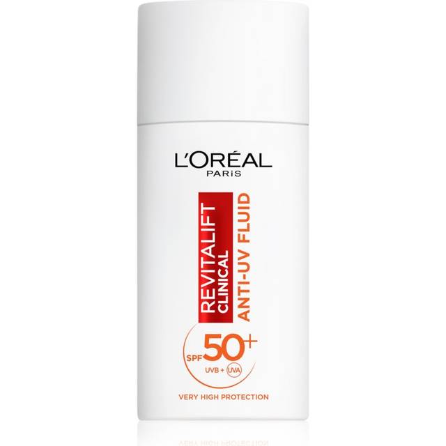 L'OrÃ©al Paris Revitalift Clinical SPF 50+ Invisible UV Fluid, Protect, Prevent and Improve Ageing Signs, Non-Oily Formula for All Skin Tones,