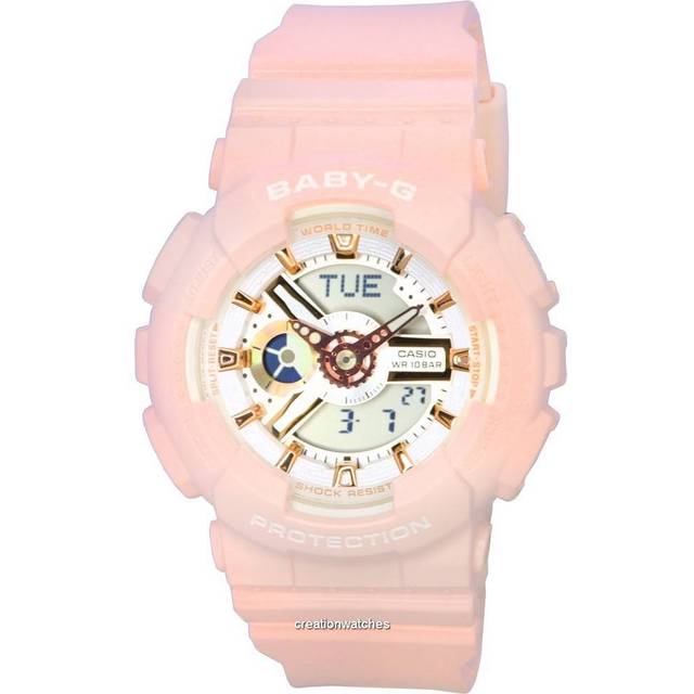 Casio Baby-G Analog Digital White Dial Quartz BA-110XRG-4A 100M Women's Watch