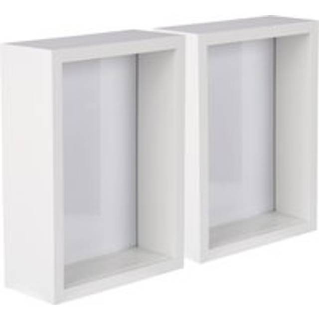 Nicola Spring - 3D Deep Box Photo Frames - White (19cm H x 14cm W x 6cm D)