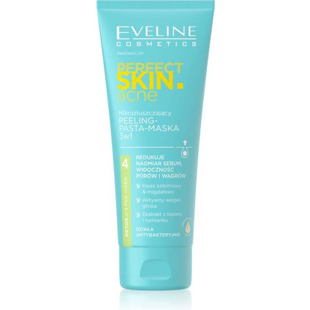 Eveline Cosmetics Perfect Skin.acne Micro-exfoliating Peeling-paste mask 3in1 75ml