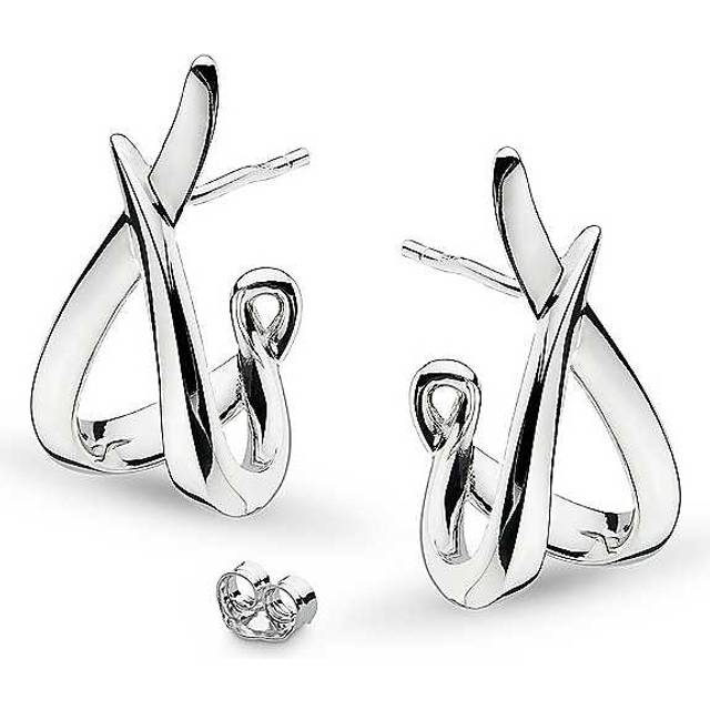 Entwine Twine Twist RP Semi Hoop Stud Earrings 40224RP