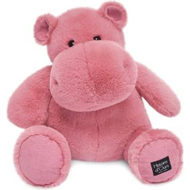 Histoire d'Ours - Flodhäst plysch - Hip'Fun - mörkrosa - 40 cm - stor mjuk och söt plysch för kramar - födelsedagspresent och födelsedagspresent för barn - HIPPO - HO3102