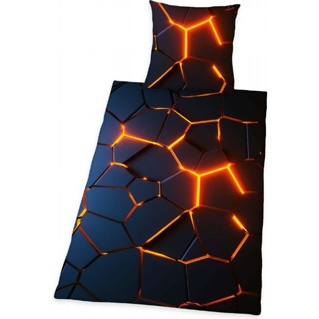 3D effect bedding Herding - Bleu - 70x90 cm / 140x200 cm