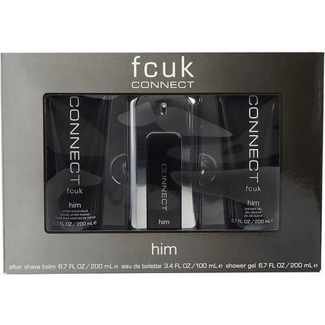 French Connection Connect Him Gift Set Eau De Toilette 100Ml And After Shave Balm 200Ml And Shower Gel 200Ml