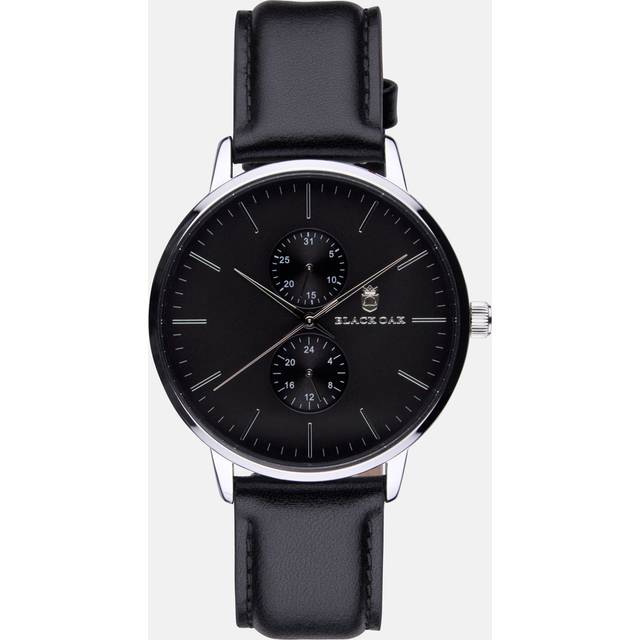 Black Oak Shumardii herrklocka - svart/silver, 42 mm