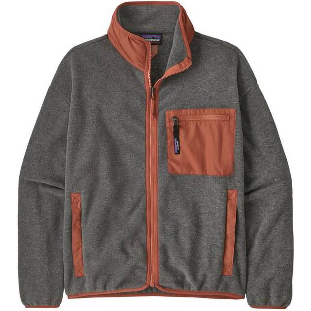 Patagonia Synchilla Fleece Jacket - Nickle w/Burl Red - L