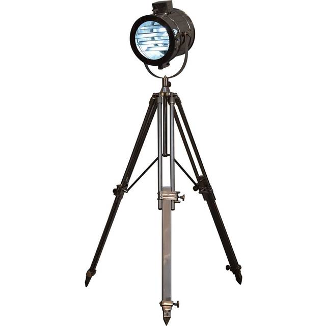 Complete Chrome Tripod Fold Spotlight Floor Lamp (96cm H X 52cm W X 52cm D)