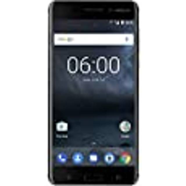 Nokia 6 smartphone (13,9 cm (5,5 tum), 32 GB, 16 megapixel kamera, Android 7.0, enkel sim) matt svart, version 2017