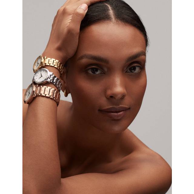 Anne Klein Women's Boyfriend Everyday Bracelet Watch in Rose Gold-Tone