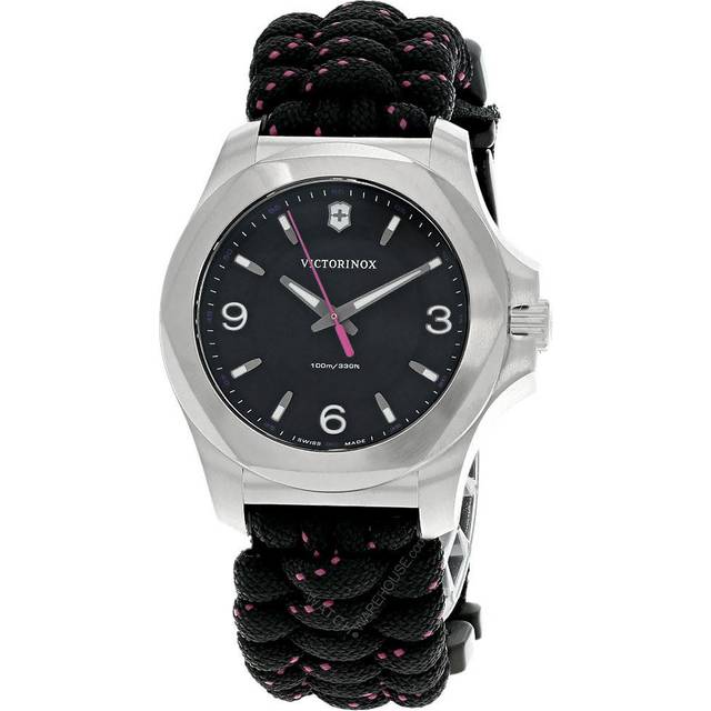 VICTORINOX I.N.O.X. 37MM BLK Dial Paracord Strap Women's Watch 241918 - Black - 37 mm