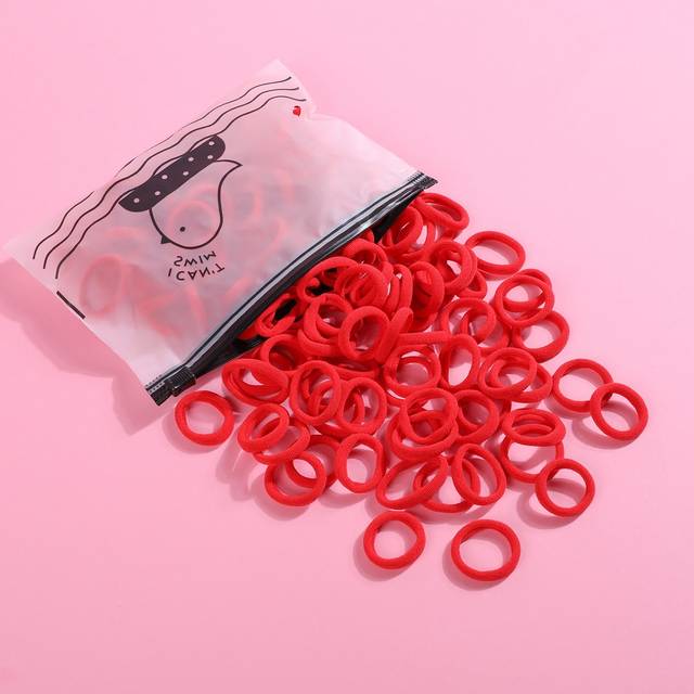 SHEIN 100pcs Toddler Girls Solid Hair Tie
