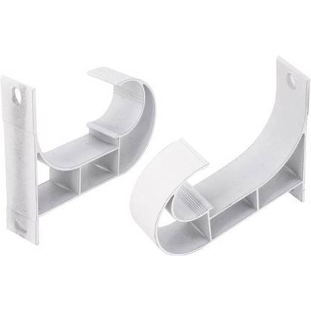2pcs 1inch Dia Drapery Curtain Pole Rod Hook Shape Ceiling Bracket