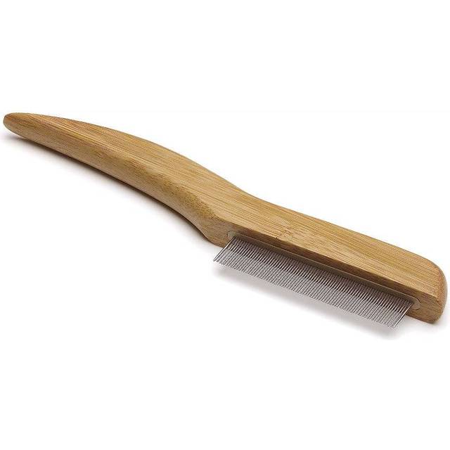Bamboo Anti-Tangle Flea and Tick Removal Comb for Dog, Cat, Puppy, for All Coat Types, Removes Flea Eggs, Handmade from Natural Sustainable Bamboo
