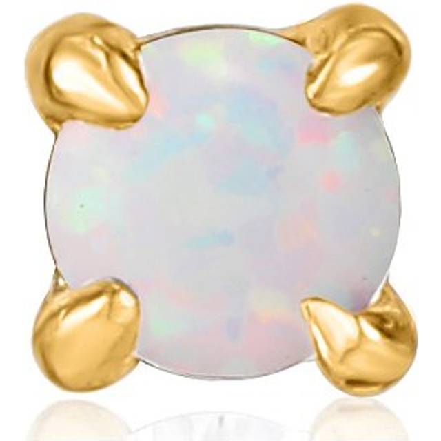 Gold Kyoto Opal Cabochon Single Stud Earring E034-01G