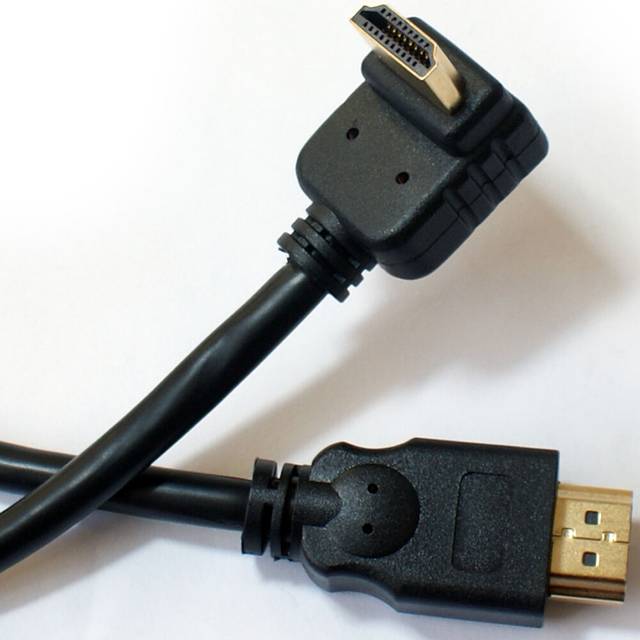 2m High Speed Hdmi Cable Right Angled 90 To Straight Connector Xbox Tv Lead