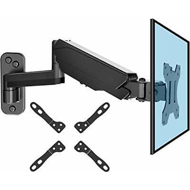 HUANUO 13-32 Inch Monitor Wall Mount Bracket with VESA Extension Kit for Computer/TV Screens, Full Adjustable Gas Spring Single Arm Support 8 kg Monit