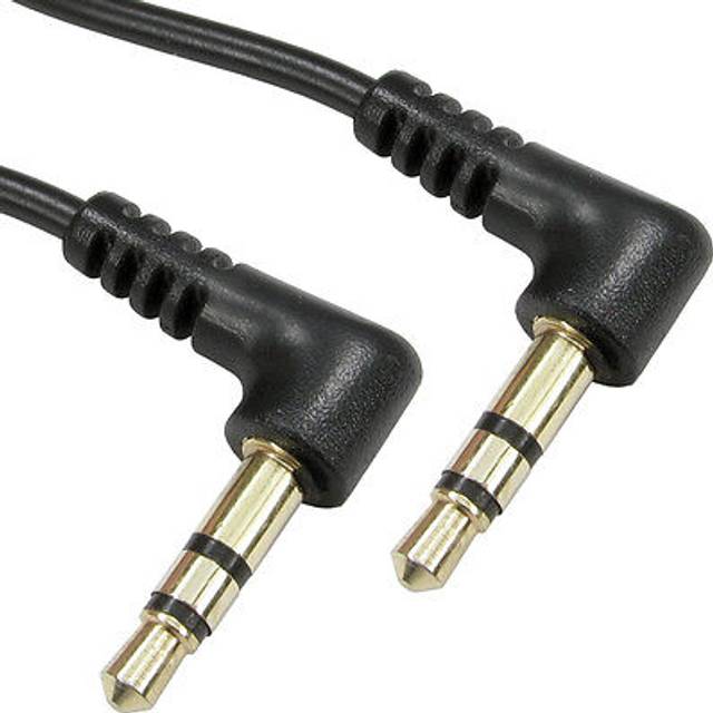 3m 3.5mm Male to Car AUX Plug Stereo Cable Lead Right Angled Connectors 90 Deg
