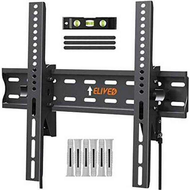 ELIVED Tilt TV Wall Bracket, Ultra Slim TV Mount for Most of 26-55 inch Flat or Curved LCD, LED, OLED TVs with VESA 75x75mm-400x400mm up to 45KG,